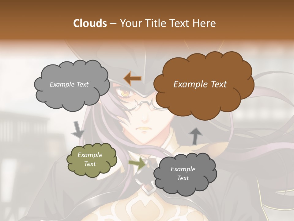 A Woman With Long Hair Wearing A Hat And Glasses PowerPoint Template