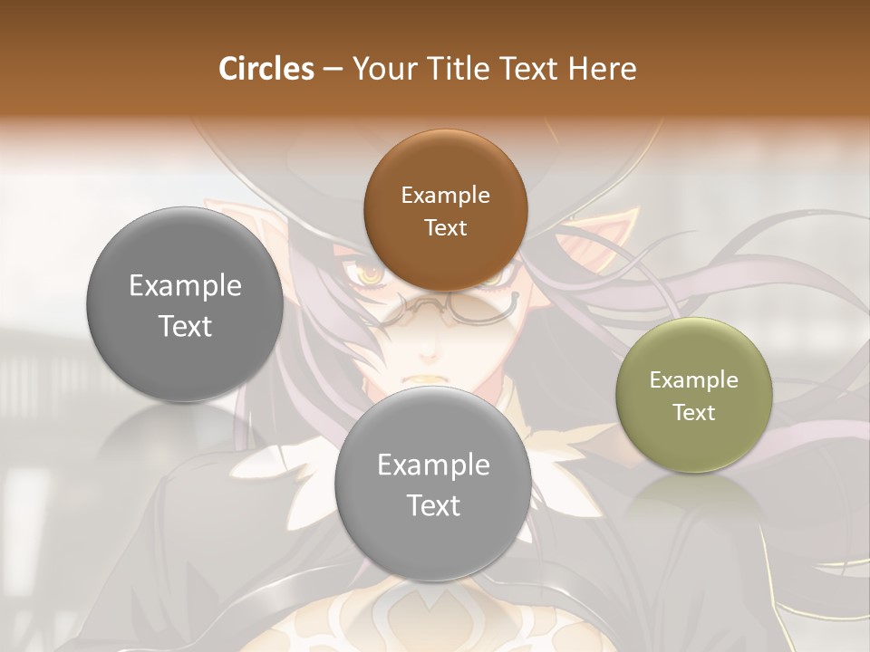 A Woman With Long Hair Wearing A Hat And Glasses PowerPoint Template