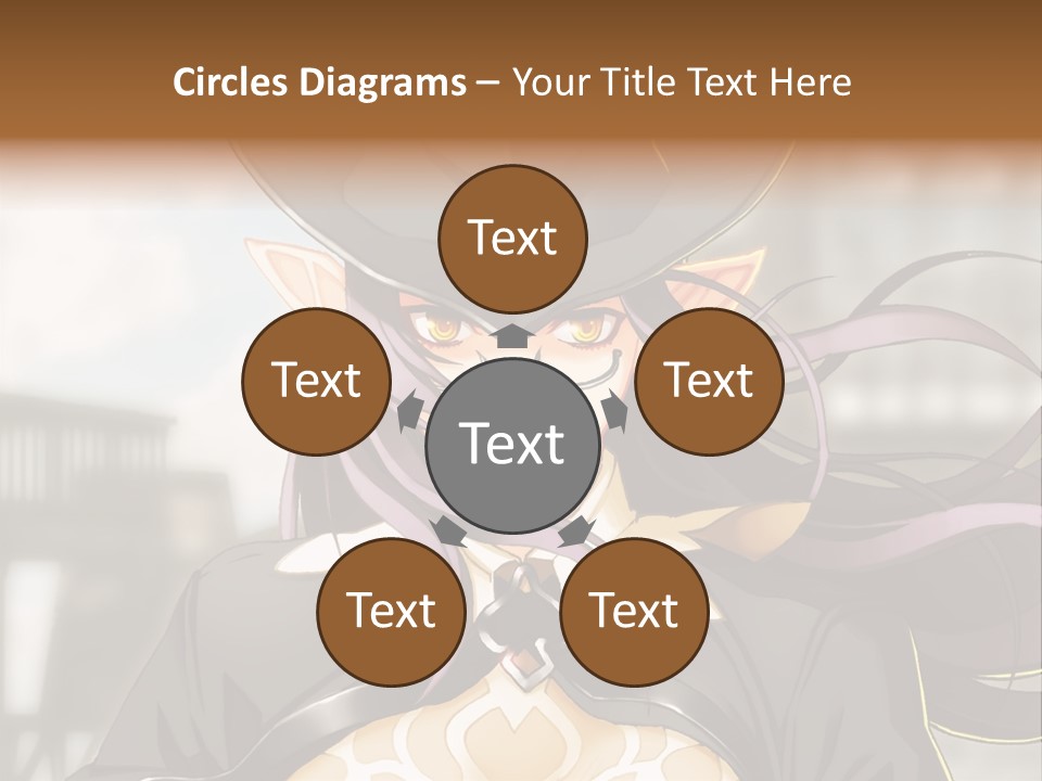 A Woman With Long Hair Wearing A Hat And Glasses PowerPoint Template