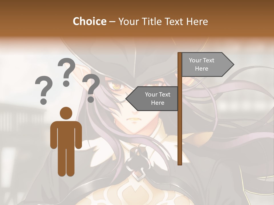 A Woman With Long Hair Wearing A Hat And Glasses PowerPoint Template