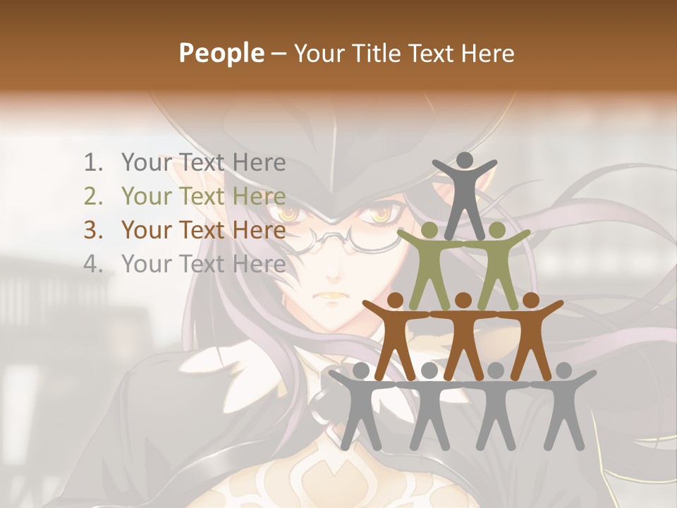 A Woman With Long Hair Wearing A Hat And Glasses PowerPoint Template