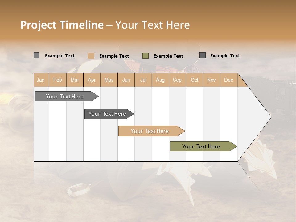 A Woman With A Gun In A Desert PowerPoint Template