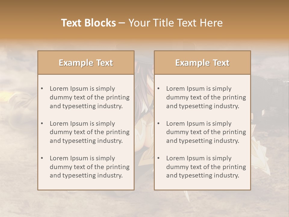 A Woman With A Gun In A Desert PowerPoint Template