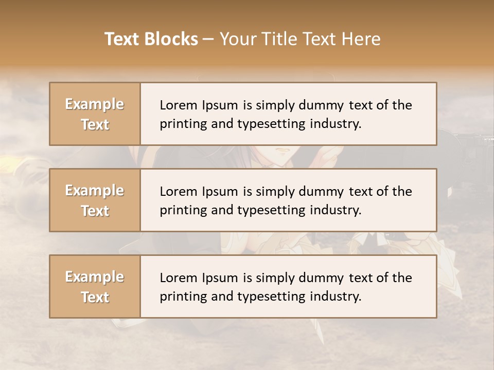 A Woman With A Gun In A Desert PowerPoint Template