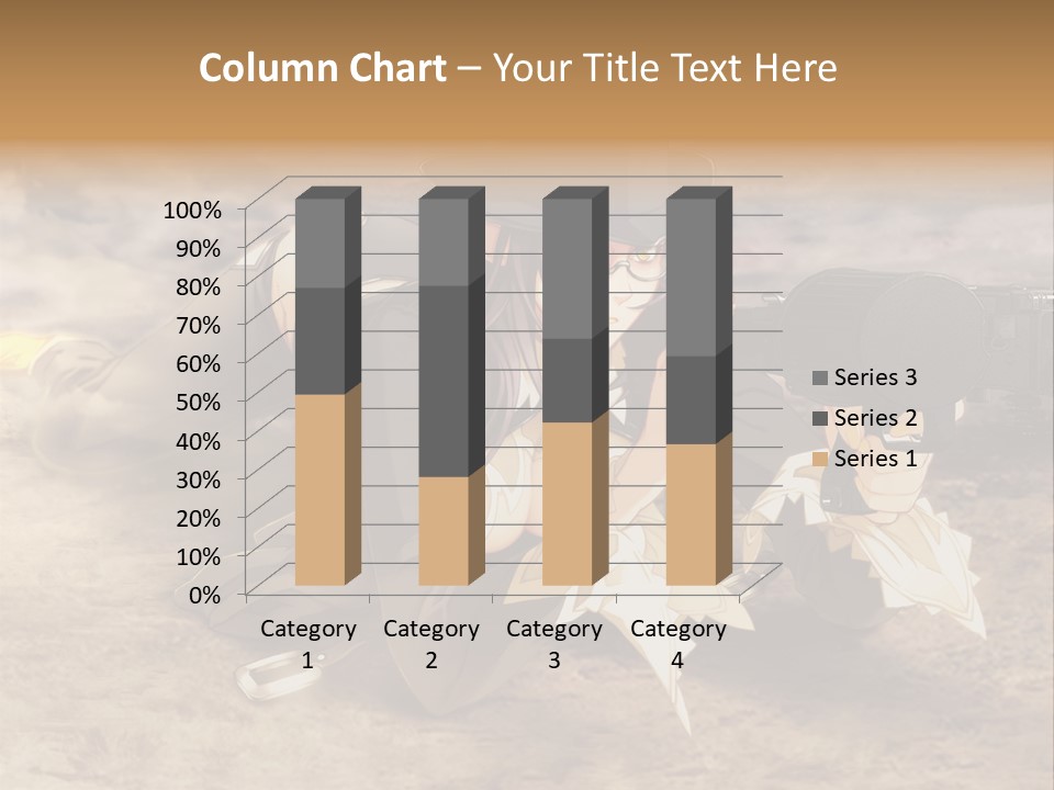 A Woman With A Gun In A Desert PowerPoint Template