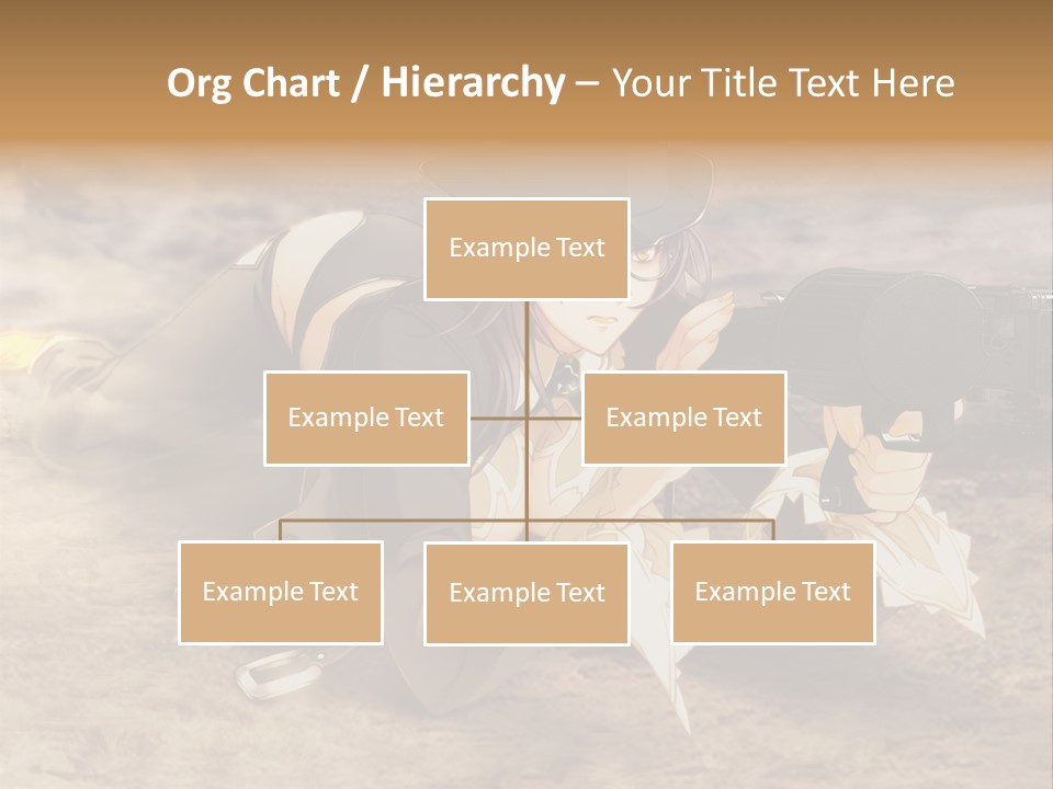 A Woman With A Gun In A Desert PowerPoint Template