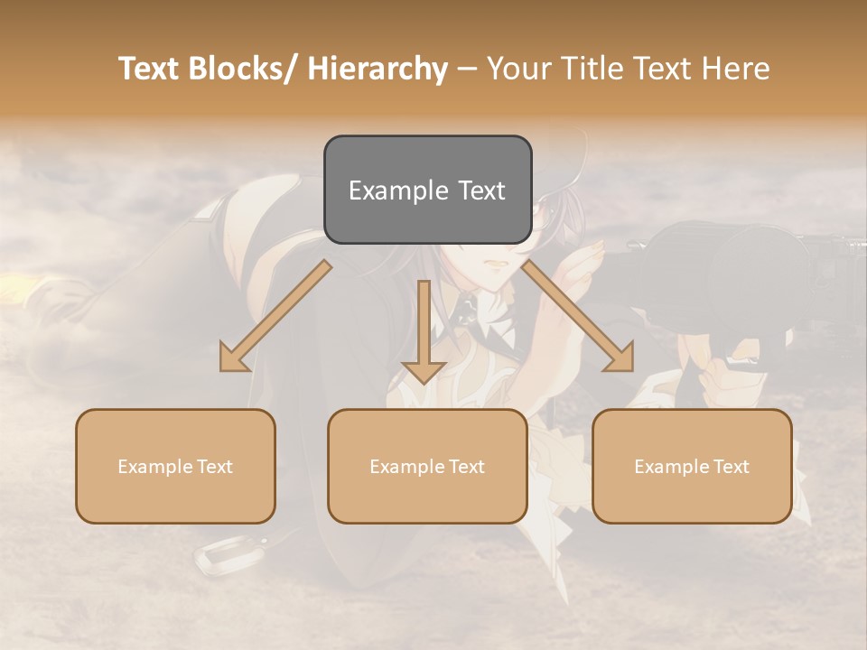 A Woman With A Gun In A Desert PowerPoint Template