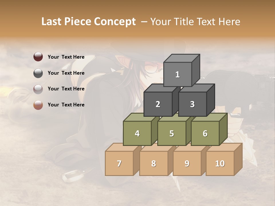 A Woman With A Gun In A Desert PowerPoint Template