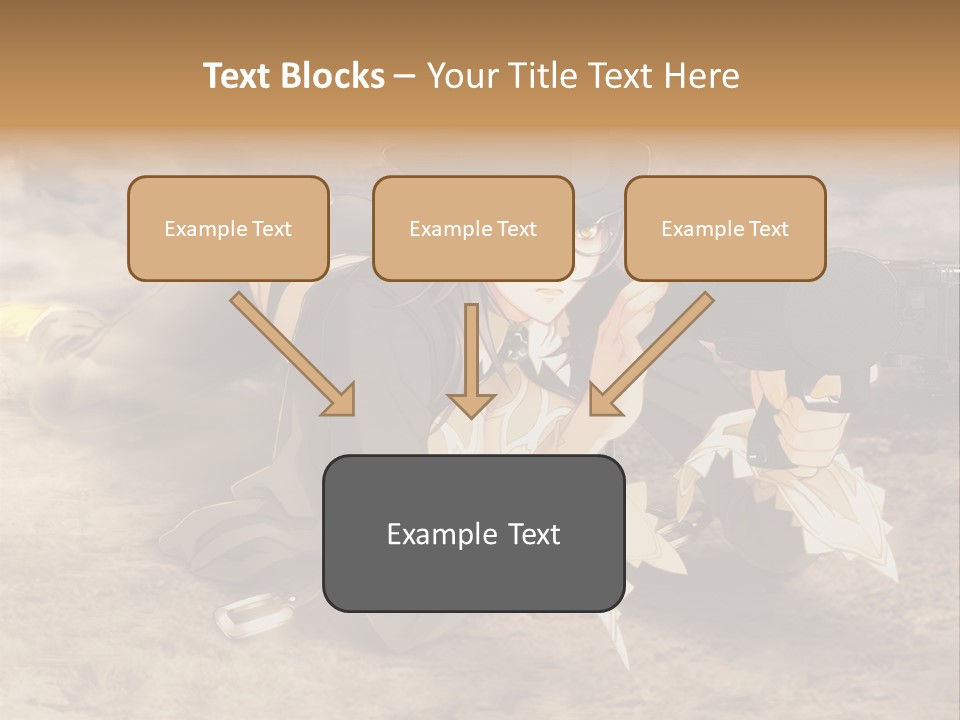 A Woman With A Gun In A Desert PowerPoint Template