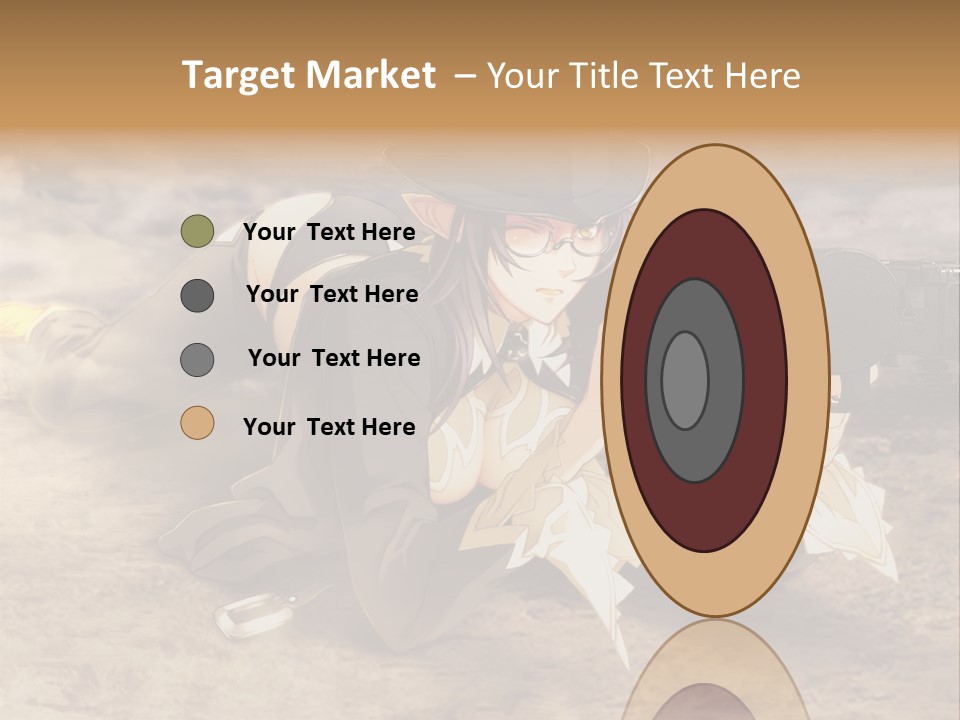 A Woman With A Gun In A Desert PowerPoint Template