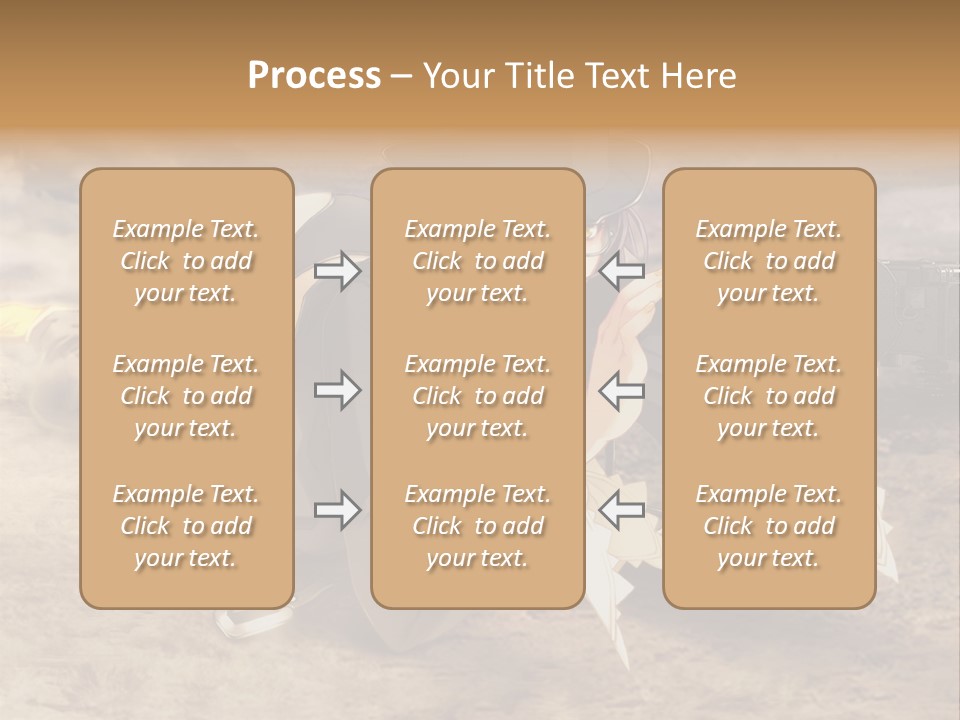 A Woman With A Gun In A Desert PowerPoint Template