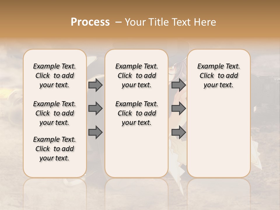 A Woman With A Gun In A Desert PowerPoint Template