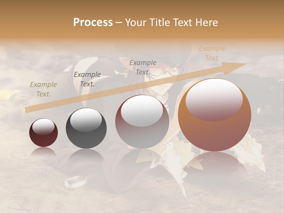 A Woman With A Gun In A Desert PowerPoint Template