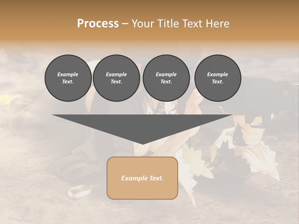 A Woman With A Gun In A Desert PowerPoint Template