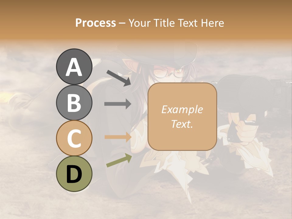 A Woman With A Gun In A Desert PowerPoint Template