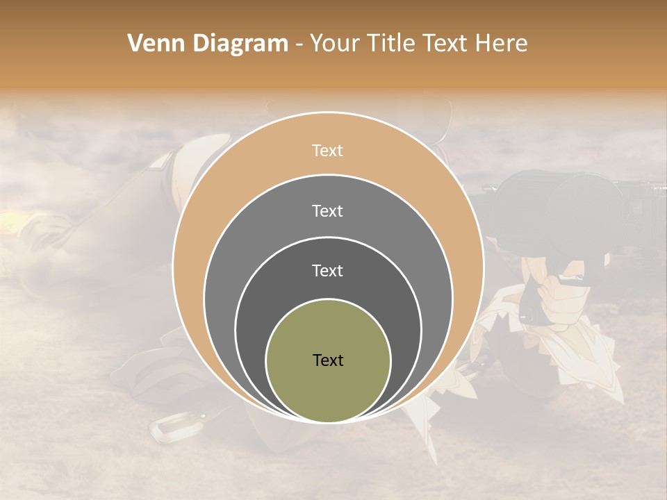 A Woman With A Gun In A Desert PowerPoint Template