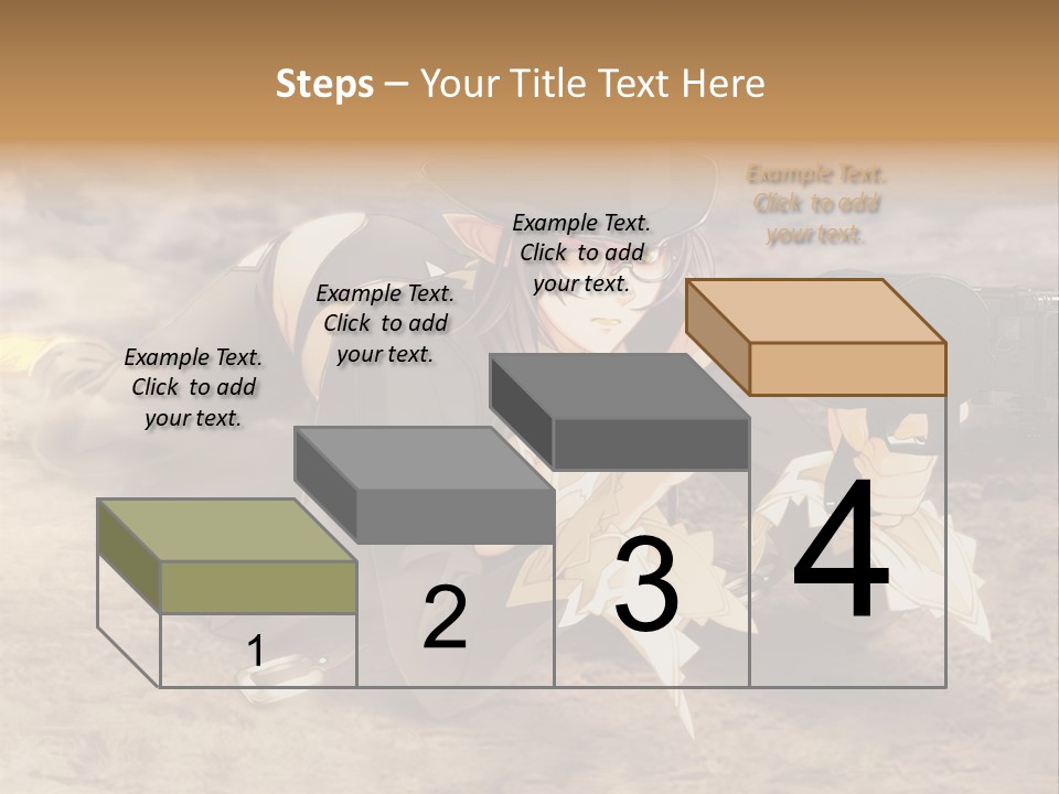 A Woman With A Gun In A Desert PowerPoint Template
