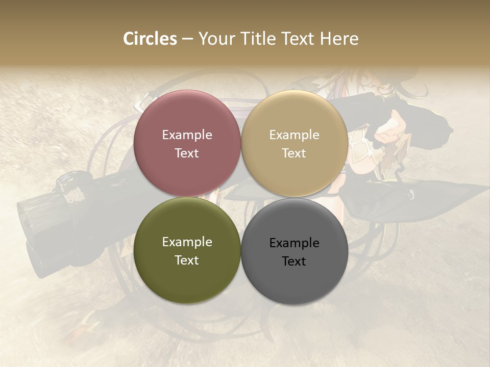 A Woman Holding A Large Black Object In Her Hand PowerPoint Template