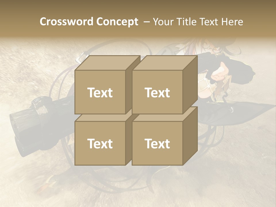 A Woman Holding A Large Black Object In Her Hand PowerPoint Template