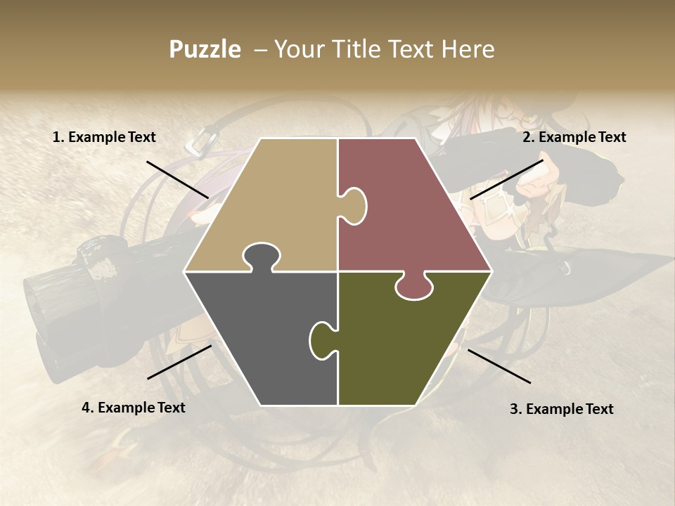 A Woman Holding A Large Black Object In Her Hand PowerPoint Template