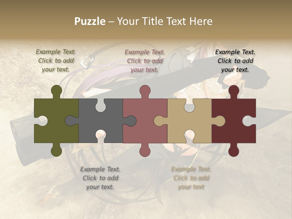 A Woman Holding A Large Black Object In Her Hand PowerPoint Template