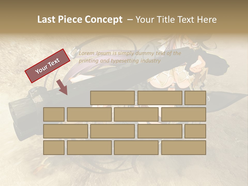 A Woman Holding A Large Black Object In Her Hand PowerPoint Template