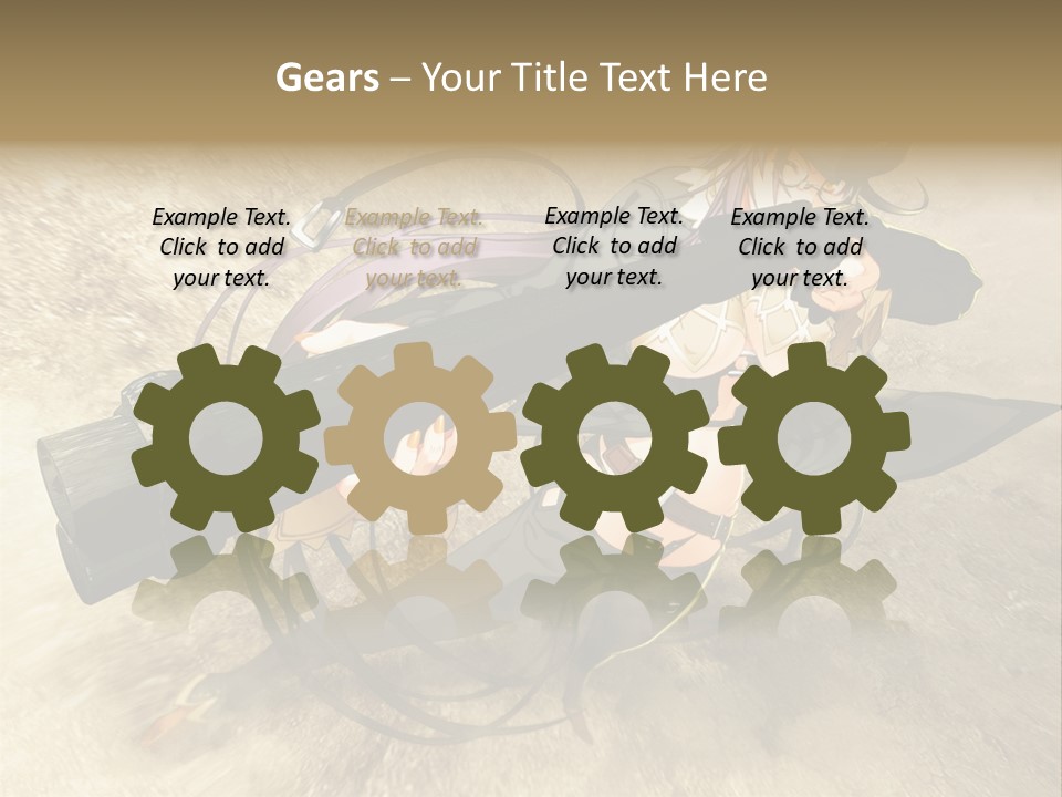 A Woman Holding A Large Black Object In Her Hand PowerPoint Template