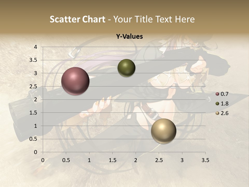 A Woman Holding A Large Black Object In Her Hand PowerPoint Template