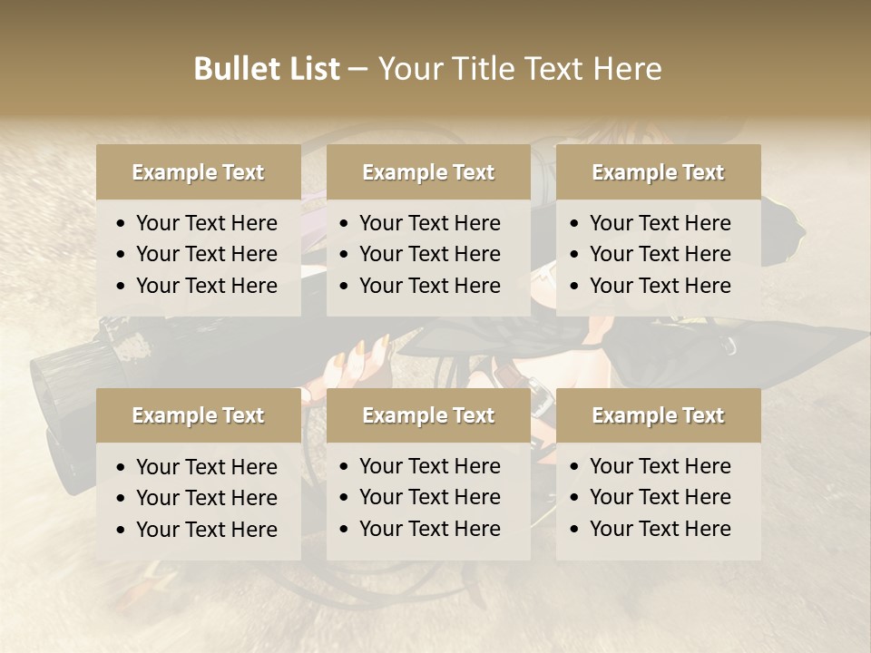 A Woman Holding A Large Black Object In Her Hand PowerPoint Template