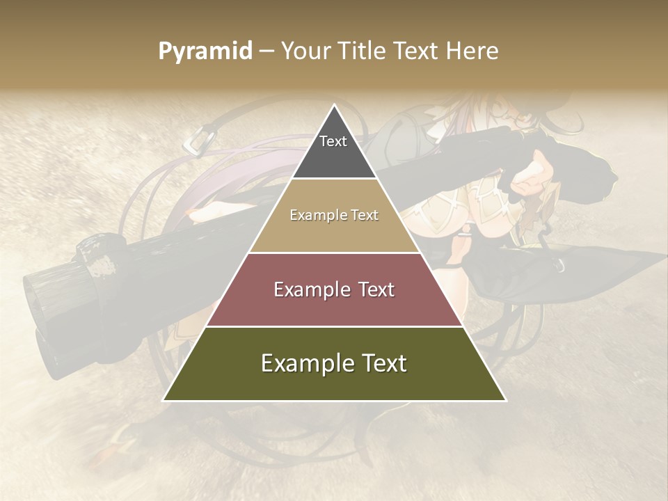 A Woman Holding A Large Black Object In Her Hand PowerPoint Template