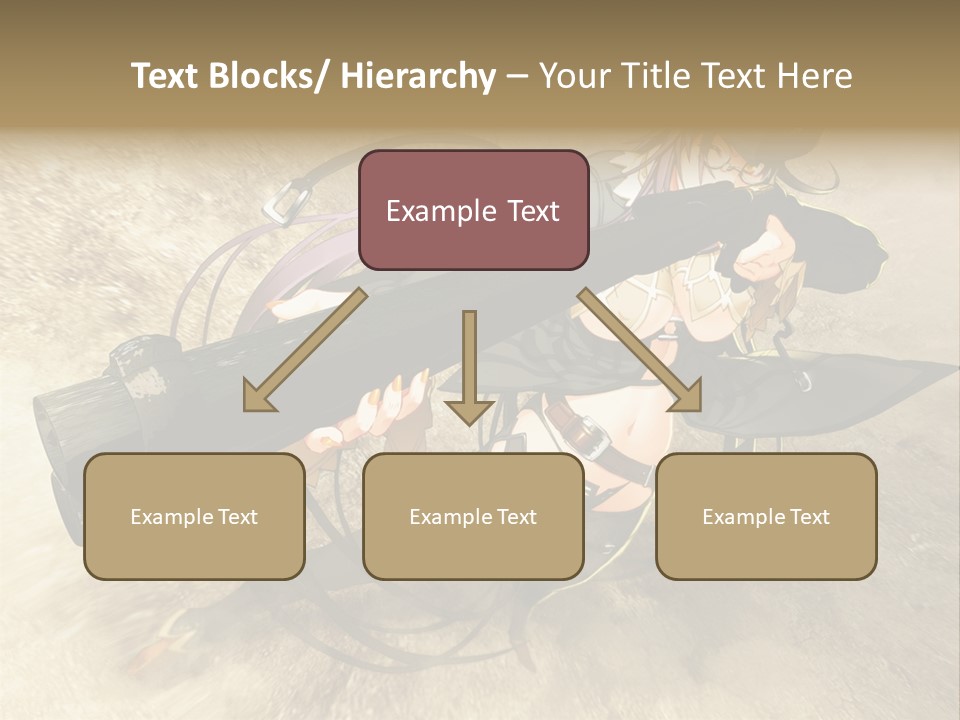 A Woman Holding A Large Black Object In Her Hand PowerPoint Template