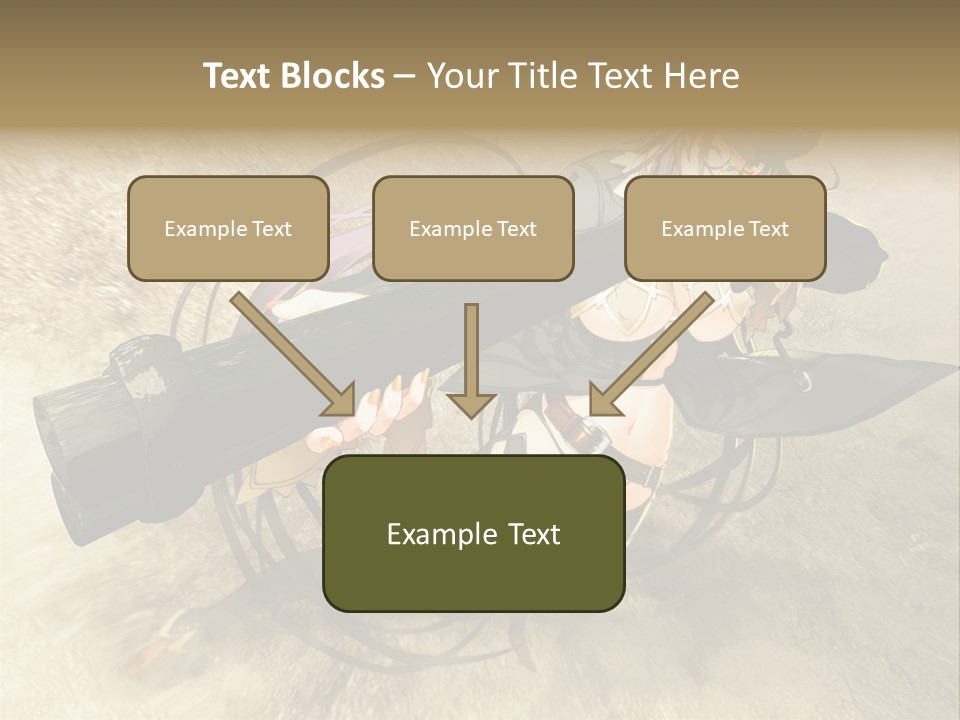 A Woman Holding A Large Black Object In Her Hand PowerPoint Template