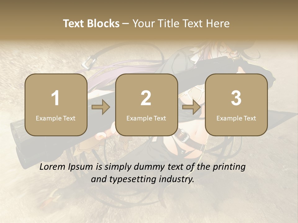 A Woman Holding A Large Black Object In Her Hand PowerPoint Template