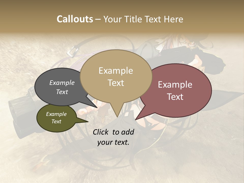 A Woman Holding A Large Black Object In Her Hand PowerPoint Template