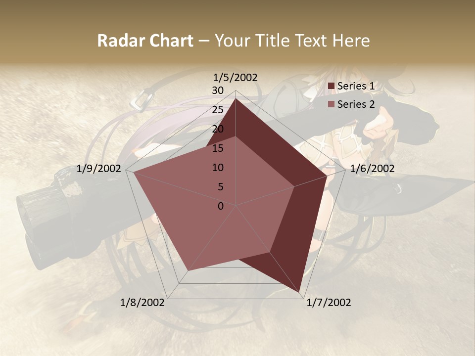 A Woman Holding A Large Black Object In Her Hand PowerPoint Template