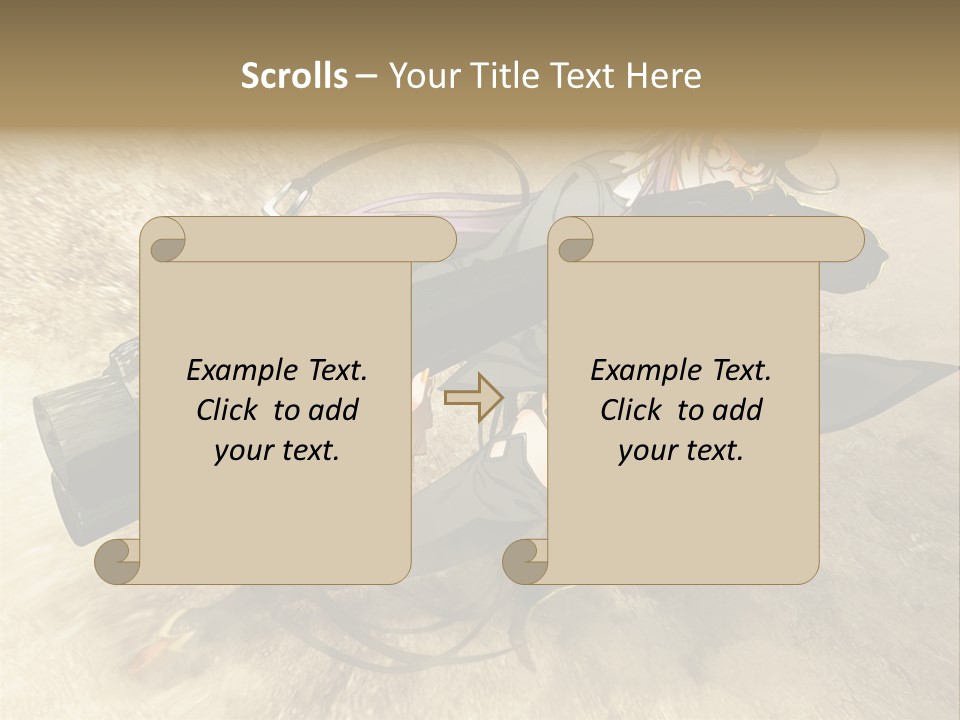 A Woman Holding A Large Black Object In Her Hand PowerPoint Template
