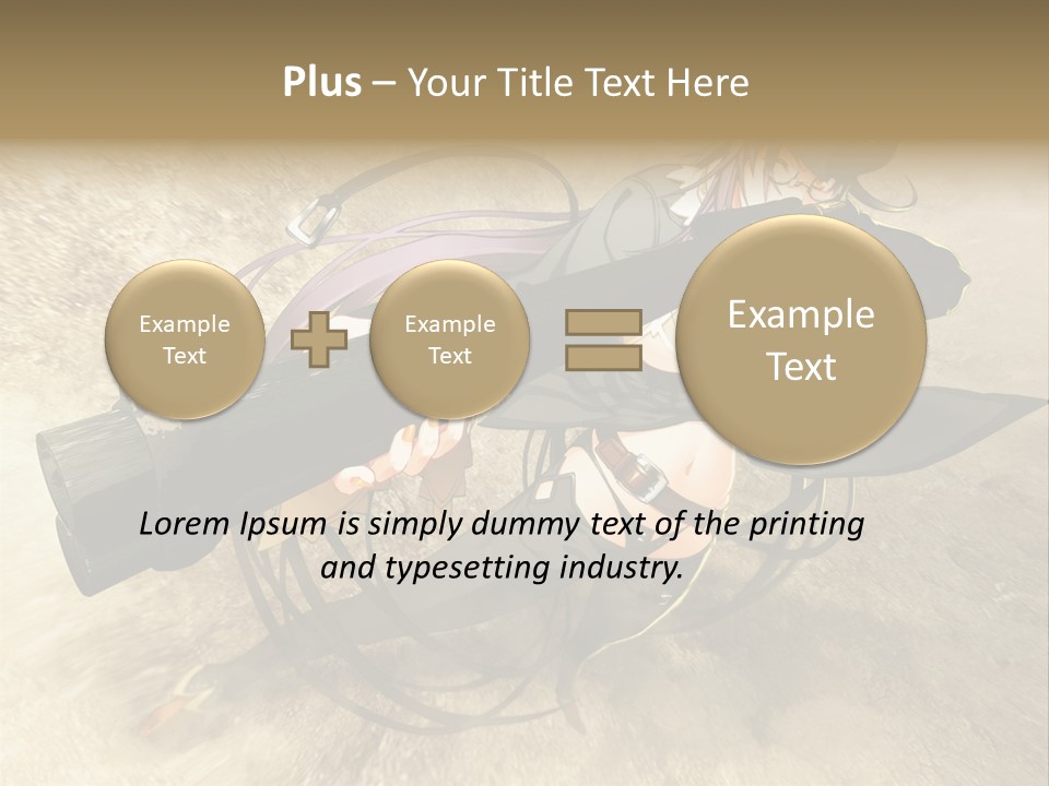 A Woman Holding A Large Black Object In Her Hand PowerPoint Template