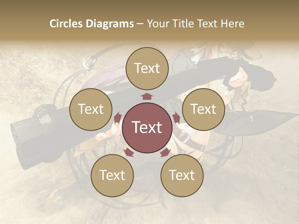 A Woman Holding A Large Black Object In Her Hand PowerPoint Template