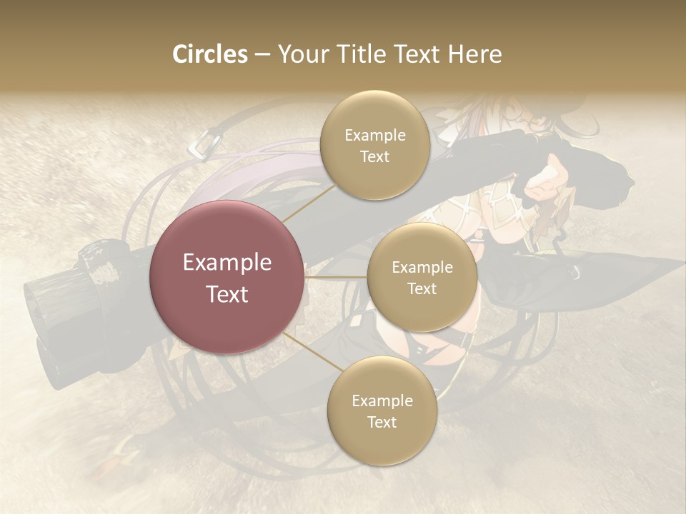 A Woman Holding A Large Black Object In Her Hand PowerPoint Template