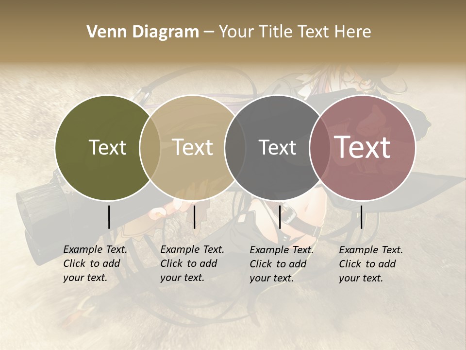 A Woman Holding A Large Black Object In Her Hand PowerPoint Template