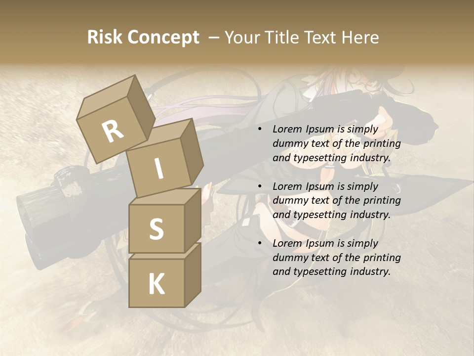 A Woman Holding A Large Black Object In Her Hand PowerPoint Template