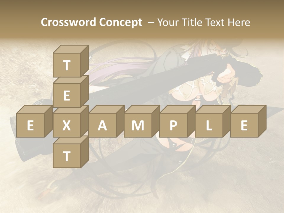 A Woman Holding A Large Black Object In Her Hand PowerPoint Template