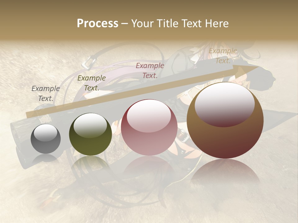 A Woman Holding A Large Black Object In Her Hand PowerPoint Template