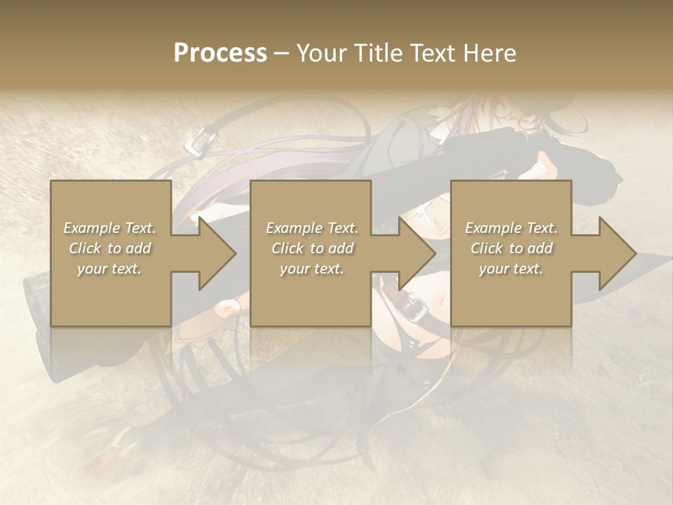 A Woman Holding A Large Black Object In Her Hand PowerPoint Template