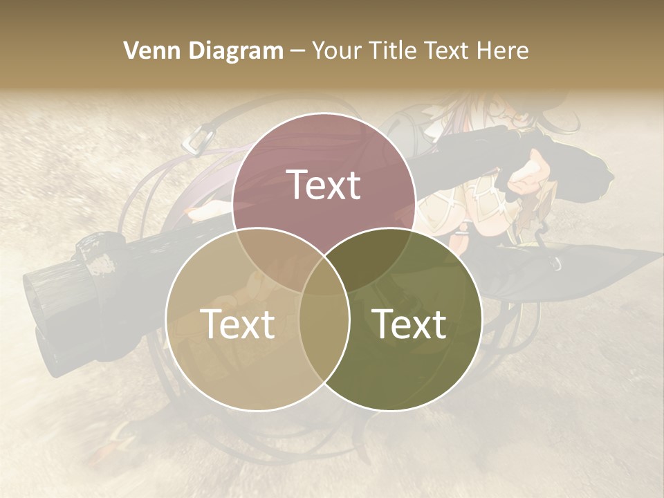 A Woman Holding A Large Black Object In Her Hand PowerPoint Template