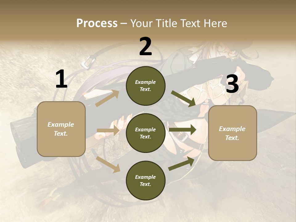 A Woman Holding A Large Black Object In Her Hand PowerPoint Template