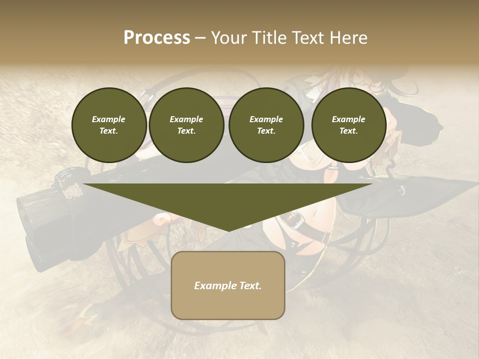 A Woman Holding A Large Black Object In Her Hand PowerPoint Template