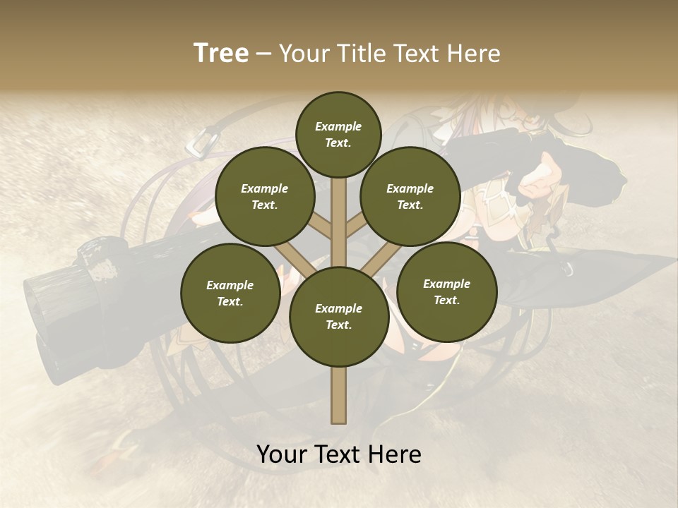 A Woman Holding A Large Black Object In Her Hand PowerPoint Template