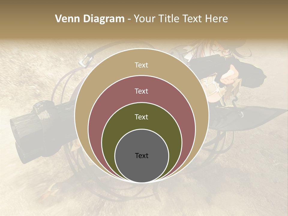 A Woman Holding A Large Black Object In Her Hand PowerPoint Template