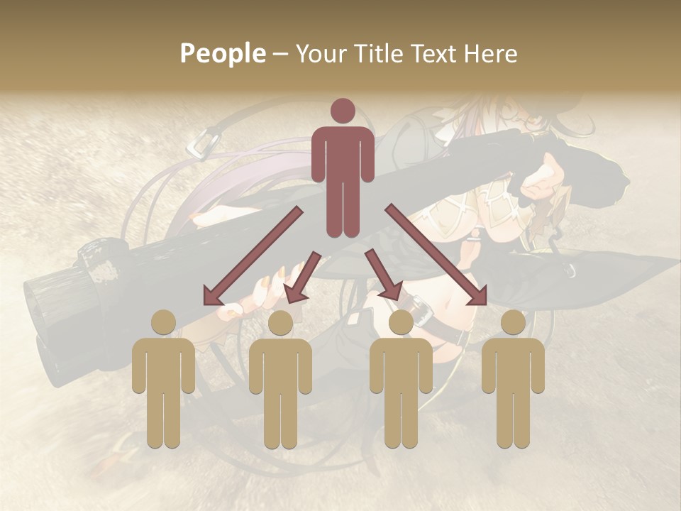 A Woman Holding A Large Black Object In Her Hand PowerPoint Template